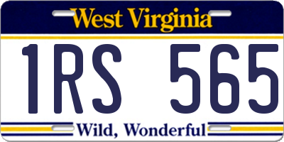 WV license plate 1RS565