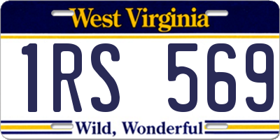 WV license plate 1RS569
