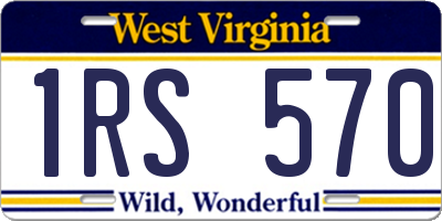 WV license plate 1RS570