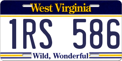 WV license plate 1RS586