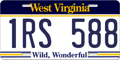WV license plate 1RS588