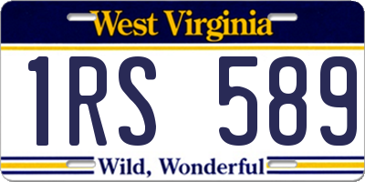 WV license plate 1RS589