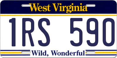 WV license plate 1RS590