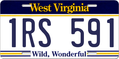 WV license plate 1RS591