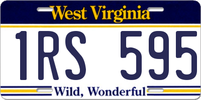 WV license plate 1RS595