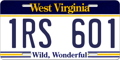 WV license plate 1RS601