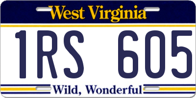 WV license plate 1RS605