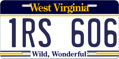 WV license plate 1RS606