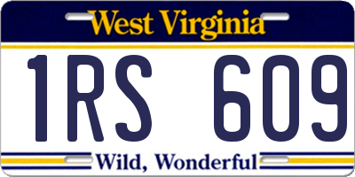 WV license plate 1RS609
