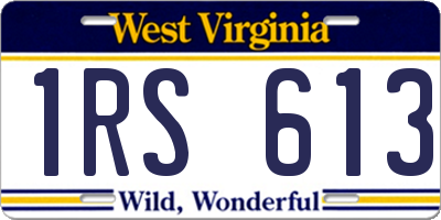 WV license plate 1RS613