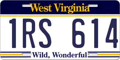 WV license plate 1RS614