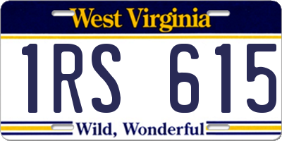 WV license plate 1RS615