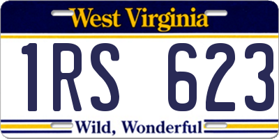 WV license plate 1RS623