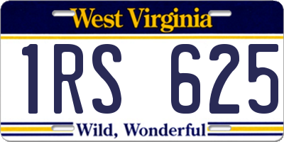 WV license plate 1RS625