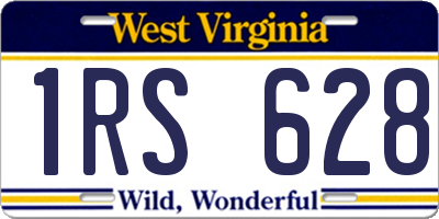 WV license plate 1RS628