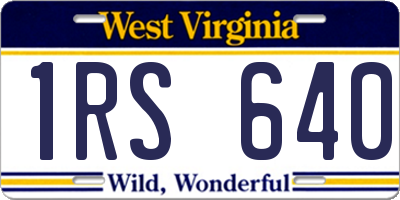 WV license plate 1RS640