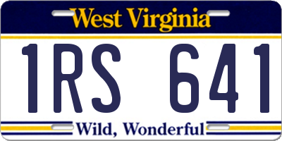 WV license plate 1RS641