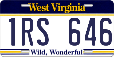 WV license plate 1RS646