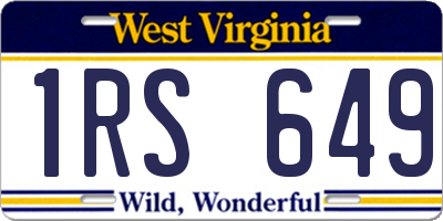 WV license plate 1RS649
