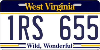 WV license plate 1RS655