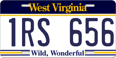 WV license plate 1RS656