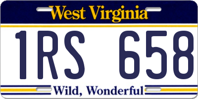 WV license plate 1RS658