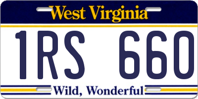 WV license plate 1RS660
