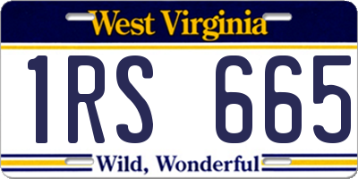 WV license plate 1RS665
