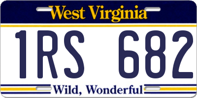 WV license plate 1RS682