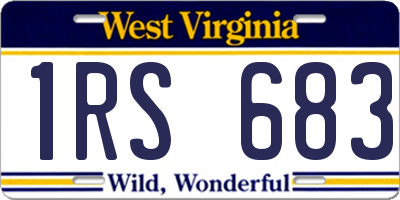 WV license plate 1RS683