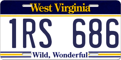 WV license plate 1RS686