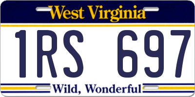 WV license plate 1RS697