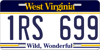 WV license plate 1RS699