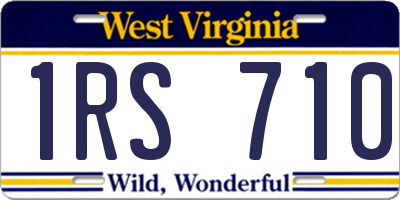 WV license plate 1RS710