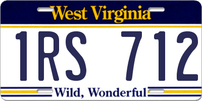 WV license plate 1RS712