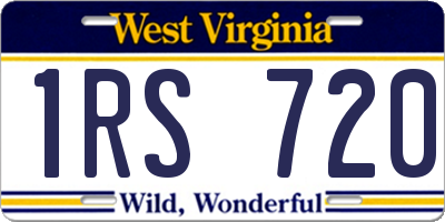 WV license plate 1RS720