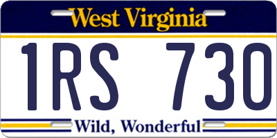 WV license plate 1RS730