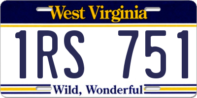 WV license plate 1RS751