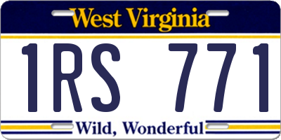 WV license plate 1RS771