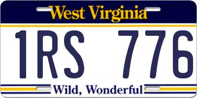 WV license plate 1RS776