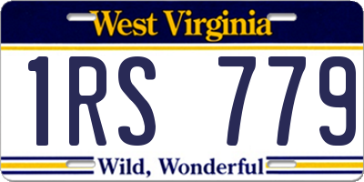 WV license plate 1RS779