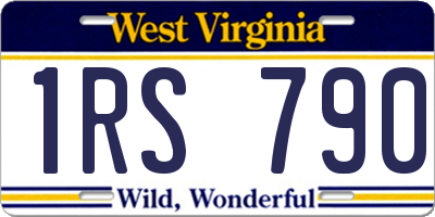 WV license plate 1RS790
