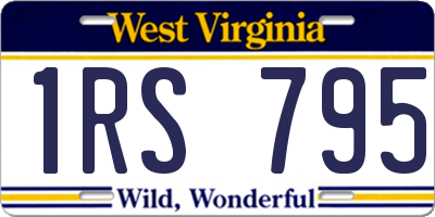 WV license plate 1RS795