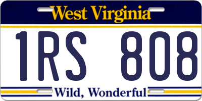 WV license plate 1RS808