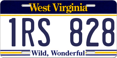 WV license plate 1RS828