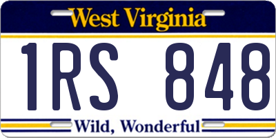 WV license plate 1RS848