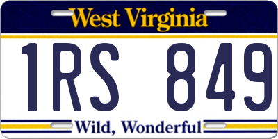 WV license plate 1RS849