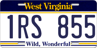 WV license plate 1RS855