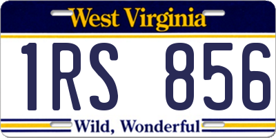 WV license plate 1RS856