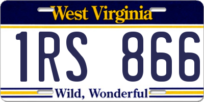 WV license plate 1RS866
